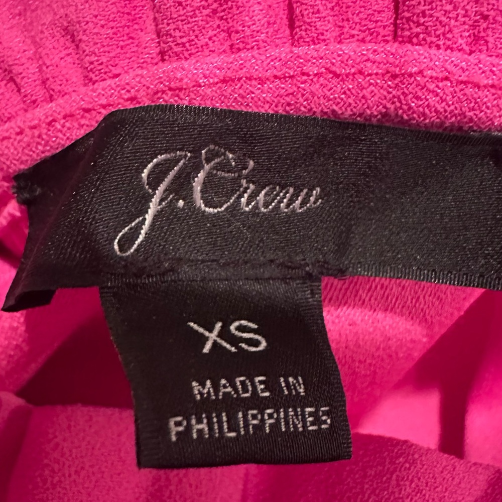J. Crew Ruffle Collar 365 Crepe Blouse Women''s XS Pink Career Classic Dainty‎ - Picture 7 of 11